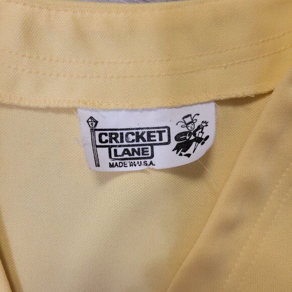 Vtg Dead stock Butter Yellow Vest Cricket Lane Cottagecore Retro Mod Two Pocket - Picture 4 of 6